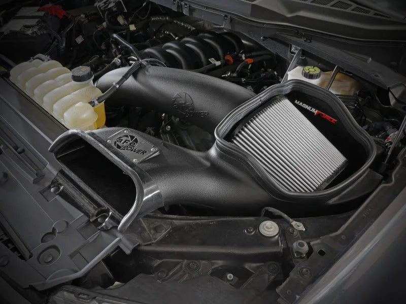 aFe 2021+ Ford F150 5.0L V8 MagnumFORCE Intake Stage-2 Pro DRY S - Side View