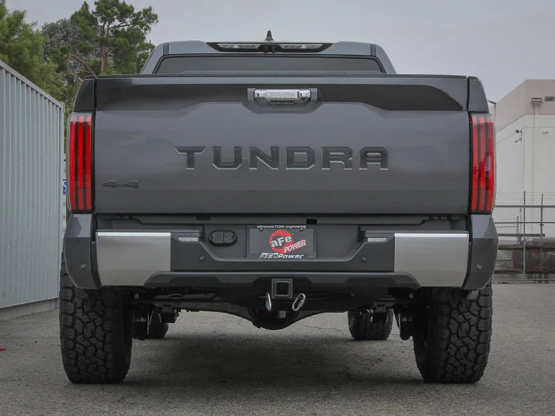 aFe 2022 Toyota Tundra V6-3.5L (tt) Apollo GT Series Hi-Tuck 2.5in to 3in 409 SS Cat-Back Exhaust - Back View