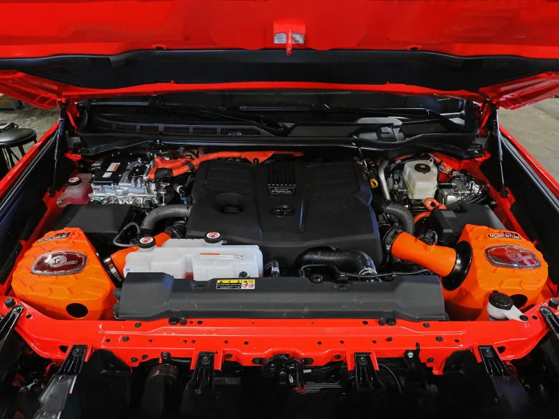 aFe 2022 Toyota Tundra V6-3.5L (tt) Momentum GT Cold Air Intake System w/ Pro 5R Filter - Orange - Side View