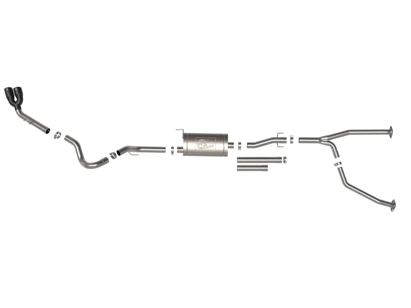 aFe 2022 Toyota Tundra V6-3.5L (tt) Vulcan Series 2.5in to 3in 304 SS Cat-Back Exhaust w/ Black Tip - Additional View 6