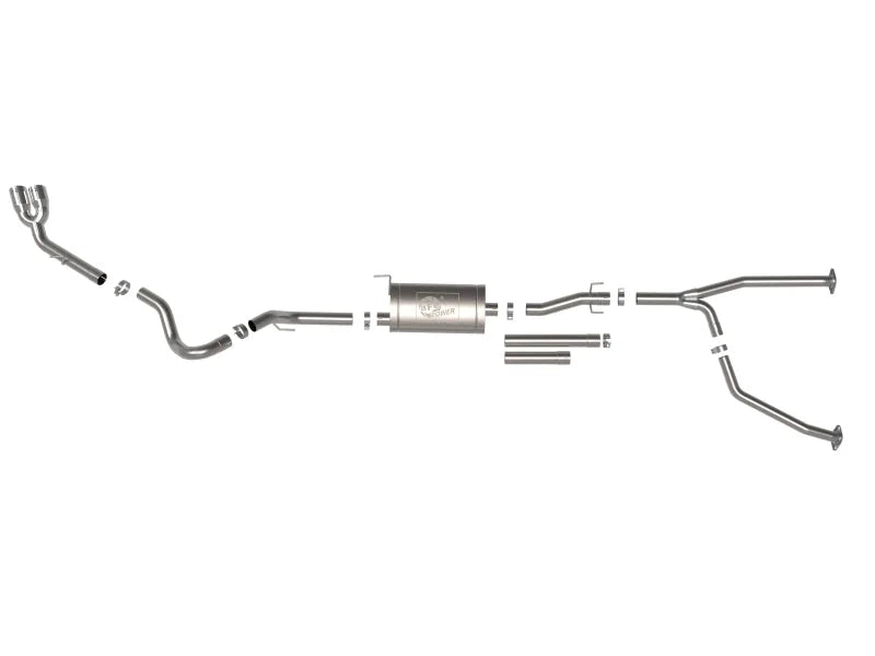 aFe 2022 Toyota Tundra V6-3.5L (tt) Vulcan Series 2.5in to 3in 304 SS Cat-Back Exhaust w/ Polish Tip - Installation View