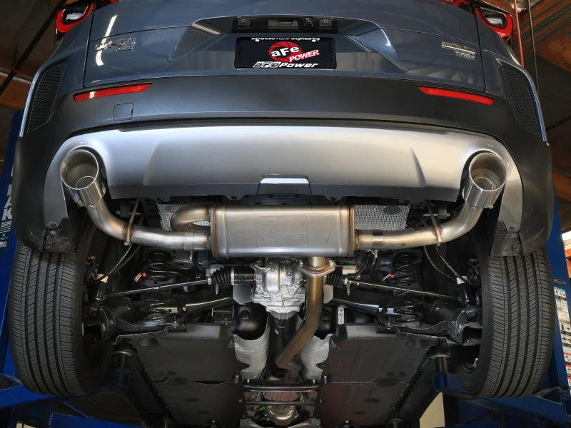 aFe 2023+ Mazda CX-50 Takeda 2.5in 304 SS Axle-Back Exhaust System w/ Polished Tips - Side View