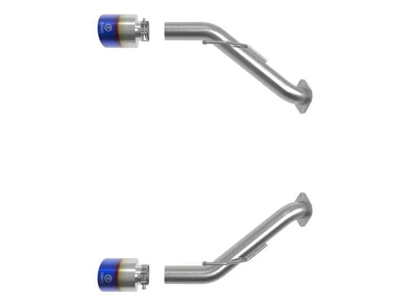 aFe 2023 Nissan Z V6-3.0L (tt) Takeda Stainless Steel Axle-Back Exhaust System w/ Blue Flame Tip - Additional View 7