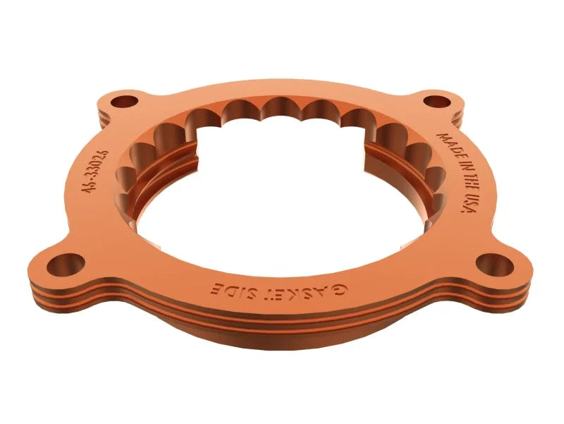 aFe 2024 Ford Mustang GT/ 2024 Ford Mustang Dark Horse V8 5.0L Silver Bullet Throttle Body Spacer - Back View
