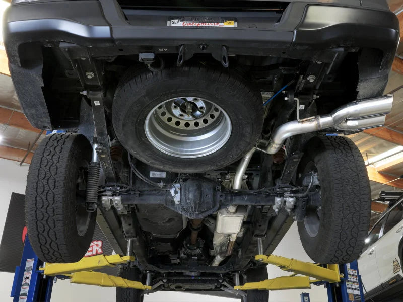 aFe 2024+ Ford Ranger L4-2.3L (t) Vulcan Series 2.5in to 3in Cat-Back Exhaust w/ Polished Tip - Side View