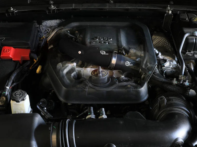aFe 2024+ Jeep Wrangler JL L4-2.0L (t) BladeRunner 2-1/2in Aluminum Hot Charge Pipe - Black - Side View