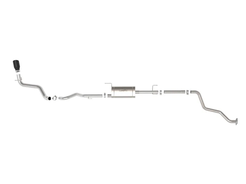 aFe 2024 Toyota Tacoma L4 2.4L Apollo Series 2.5-3in 409 SS Steel Cat-Back Exhaust w/Black Tips - Installation View