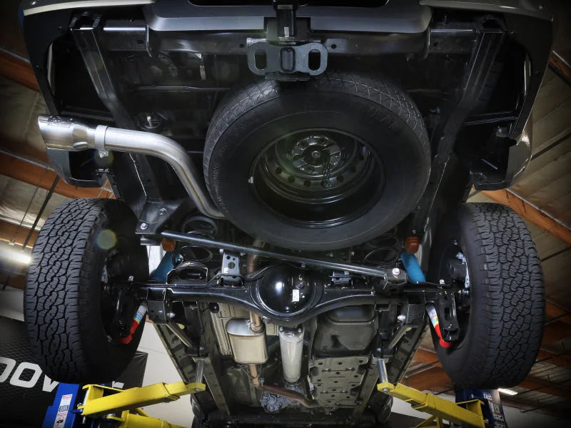 aFe 2024 Toyota Tacoma L4 2.4L Apollo Series 2.5-3in 409 SS Steel Cat-Back Exhaust w/Polished Tips - Side View