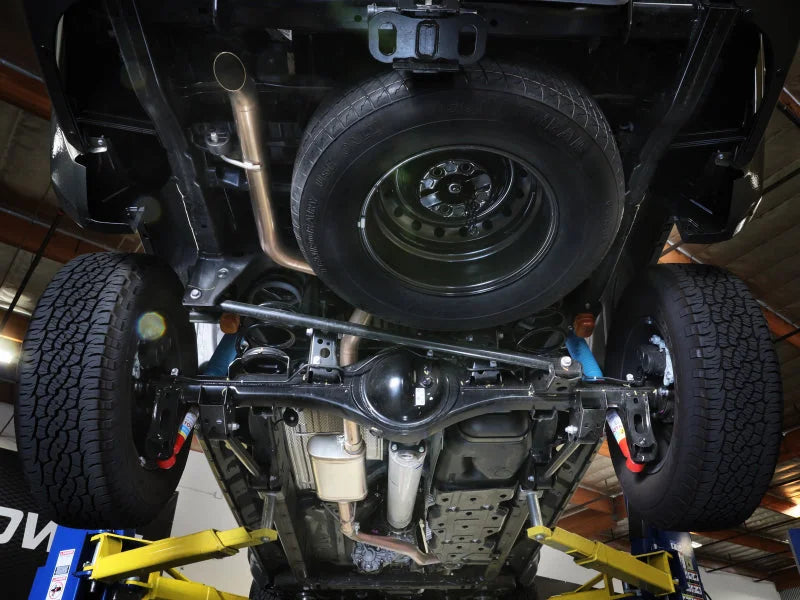 aFe 2024 Toyota Tacoma L4 2.4L MACH Force-Xp Hi-Tuck 2.5in 304 SS Steel Cat-Back Exhaust - Side View
