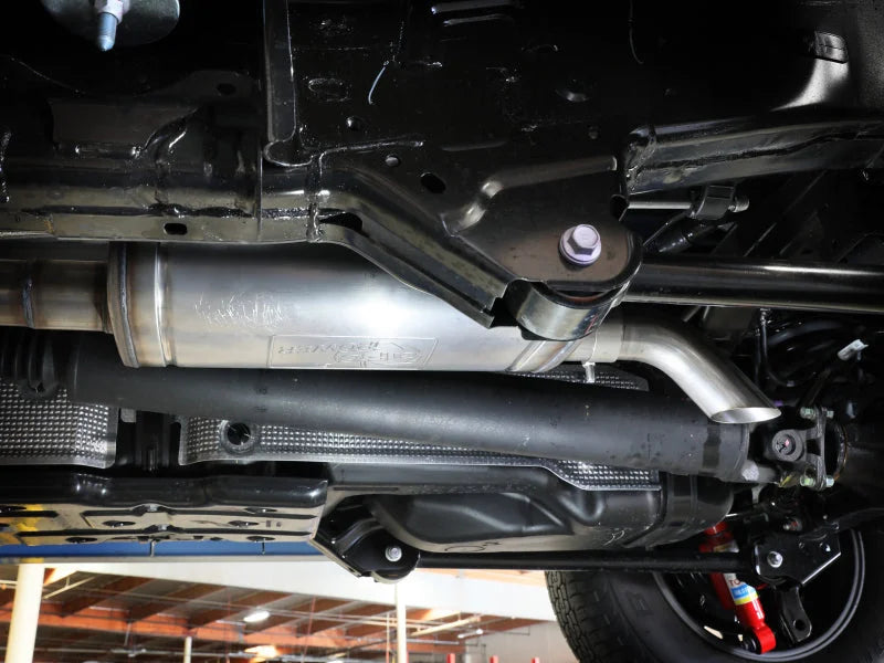 aFe 2024 Toyota Tacoma L4-2.4L ROCK BASHER 2.5in 409 Stainless Steel Cat-Back Exhaust System - Back View