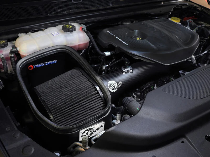aFe 2025+ Dodge Ram 1500 RHO Track Series Carbon Fiber Cold Air Intake System w/ Blk Pro 5R Filter - Side View