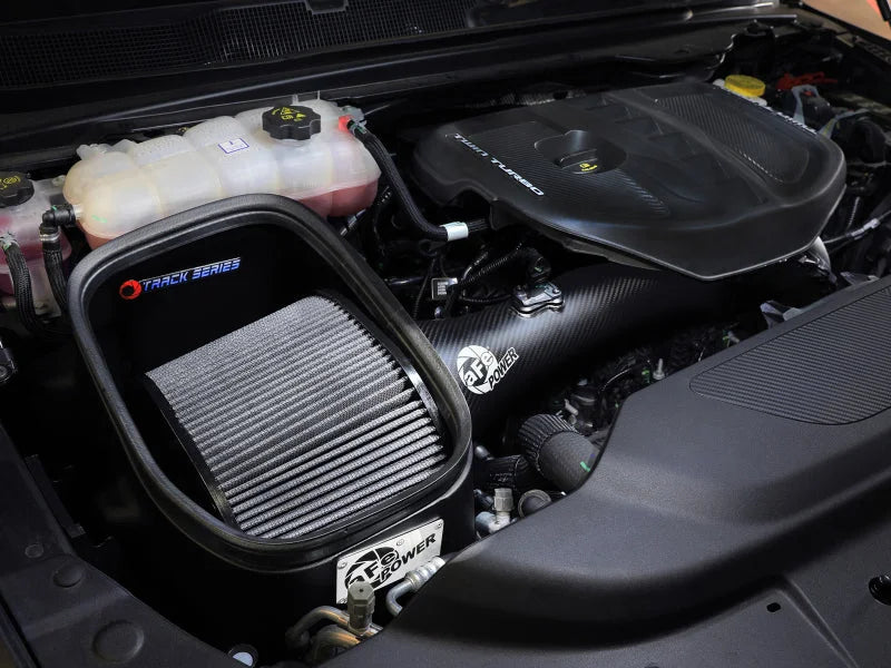 aFe 2025+ Dodge Ram 1500 RHO Track Series Carbon Fiber Cold Air Intake System w/ Pro Dry S - Side View
