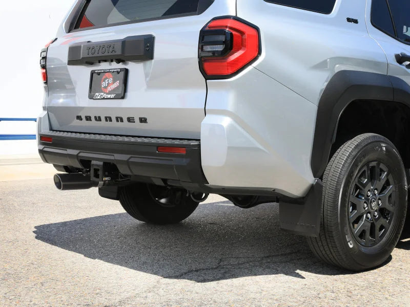 aFe 2025 Toyota 4-Runner 2.5in to 3in SS-304 Cat-Back Exhaust w/ Black Tip - Back View