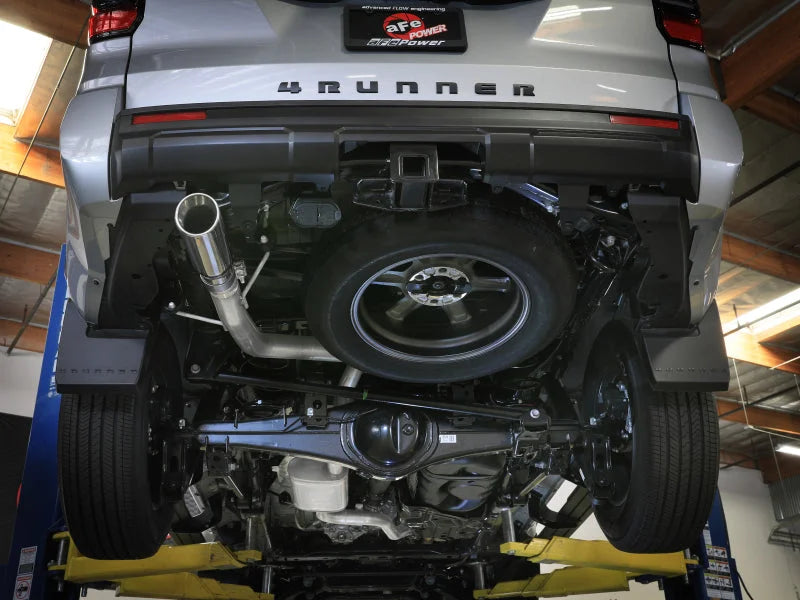 aFe 2025 Toyota 4-Runner 2.5in to 3in SS-304 Cat-Back Exhaust w/ Polished Tip - Side View
