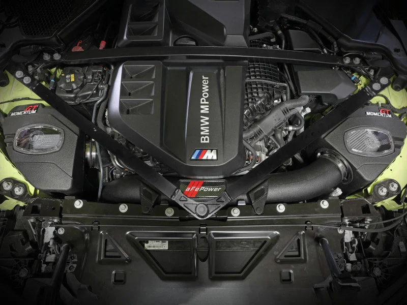 aFe 21-22 BMW M3/M4 (G80/82/83) L6-3.0L (tt) Momentum GT Cold Air Intake System w/ Pro DRY S Filter - Side View