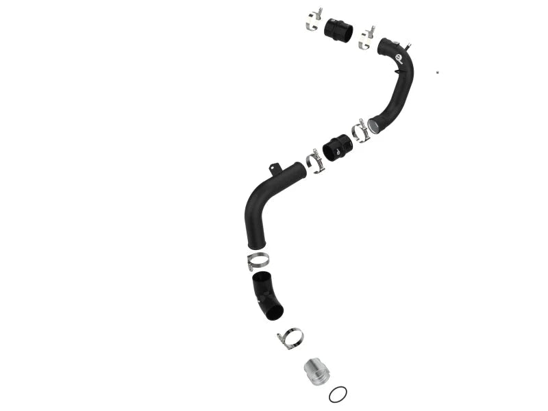 aFe 21-22 Ford Bronco V6-2.7Ltt BladeRunner 2.75in Alum Cold Charge Pipe - Black - Additional View 6