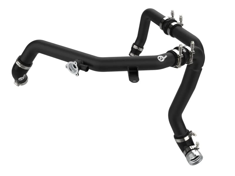 aFe 21-22 Ford Bronco V6-2.7Ltt BladeRunner Alum Hot Charge Pipe - Black - Main Product View