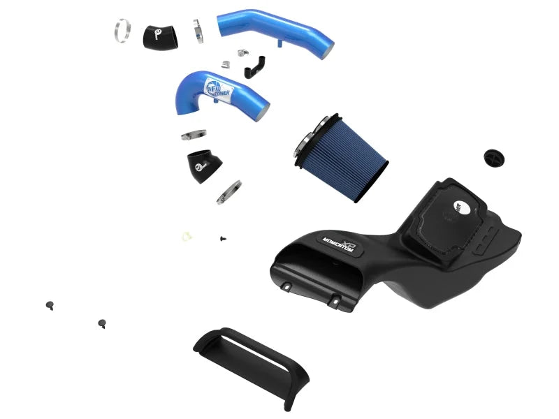 aFe 21-22 Ford F-150 Raptor V6-3.5L(tt) Momentum XP Cold Air Intake System - Blue w/ Pro 5R Filter - Additional View 9