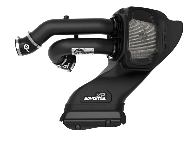 aFe 21-22 Ford F-150 Raptor V6-3.5L(tt) Momentum XP Cold Air Intake System Blk w/ Pro Dry S Filter - Installation View