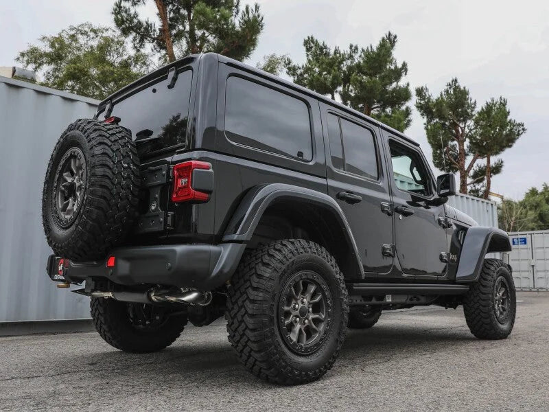aFe 21-22 Jeep Wrangler JL Vulcan Series Stainless Steel Cat-Back Exhaust System - Side View