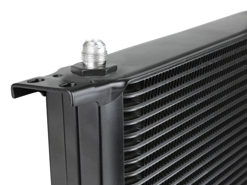 aFe 21-23 Dodge Ram 1500 TRX V8 6.2L Bladerunner Auto Transmission Oil Cooler Kit - Back View