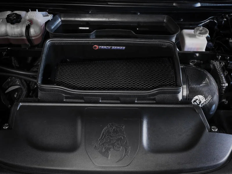aFe 21-23 RAM 1500 TRX Track Series Carbon Fiber Cold Air Intake System w/ Pro 5R Filter - Side View
