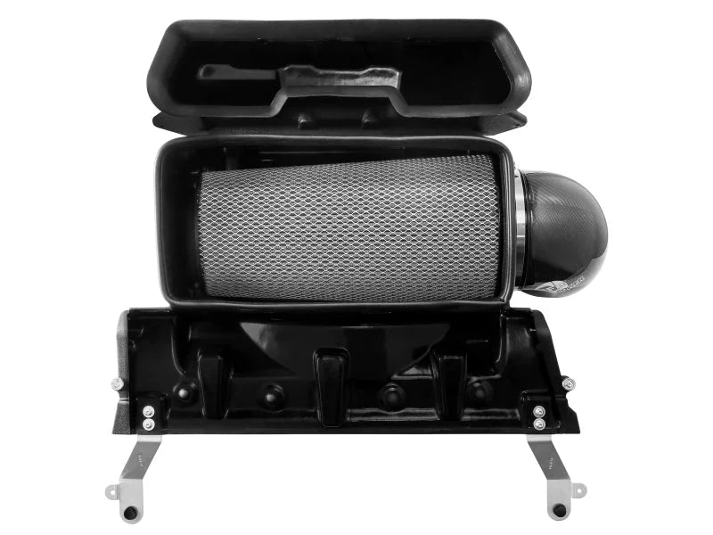 aFe 21-23 RAM 1500 TRX Track Series Carbon Fiber Cold Air Intake System w/ Pro DRY S - Back View