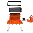 Load image into Gallery viewer, aFe 21-23 RAM 1500 TRX V8-6.2L SC Magnum FORCE Stage2 Orange Edition Cold Air Intake System w/Pro 5R - Back View