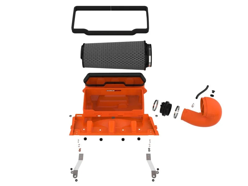 aFe 21-23 RAM 1500 TRX V8-6.2L SC Magnum FORCE Stage2 Orange Edition Cold Air Intake System w/Pro 5R - Back View