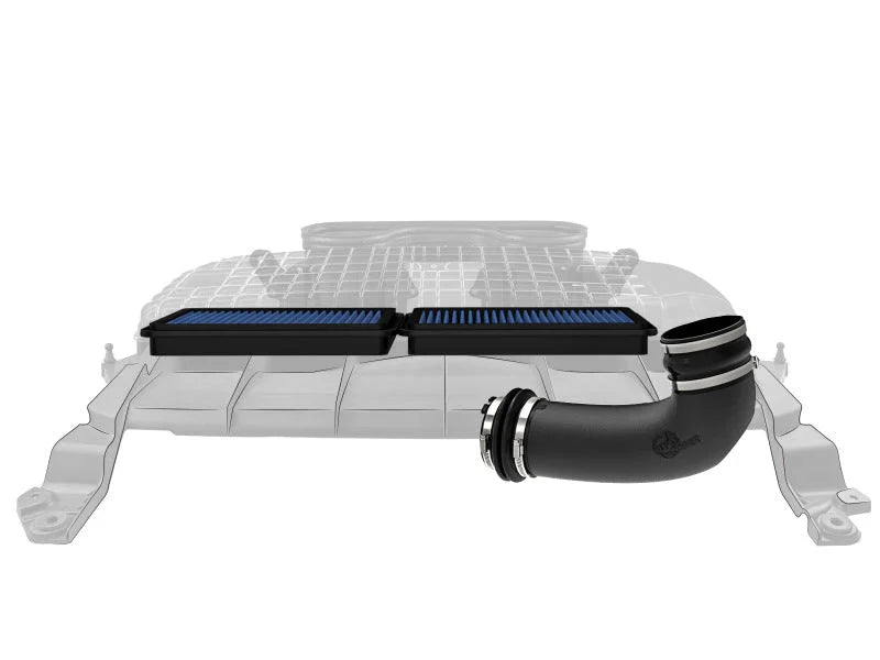 aFe 21-23 Ram 1500 TRX HEMI V8 6.2L (sc) Super Stock Induction System w/ Pro 5R Filters - Side View
