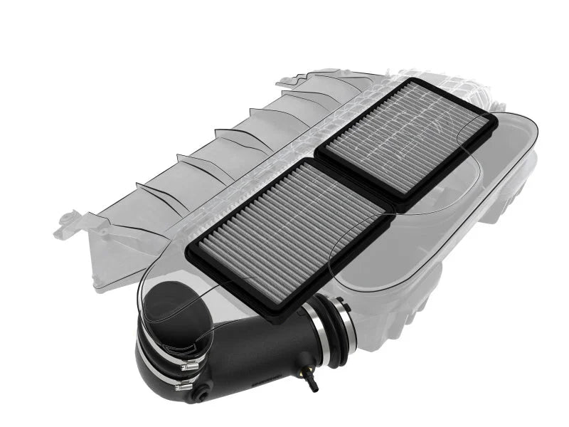 aFe 21-23 Ram 1500 TRX HEMI V8 6.2L (sc) Super Stock Induction System w/ Pro DRY S Filters - Installation View