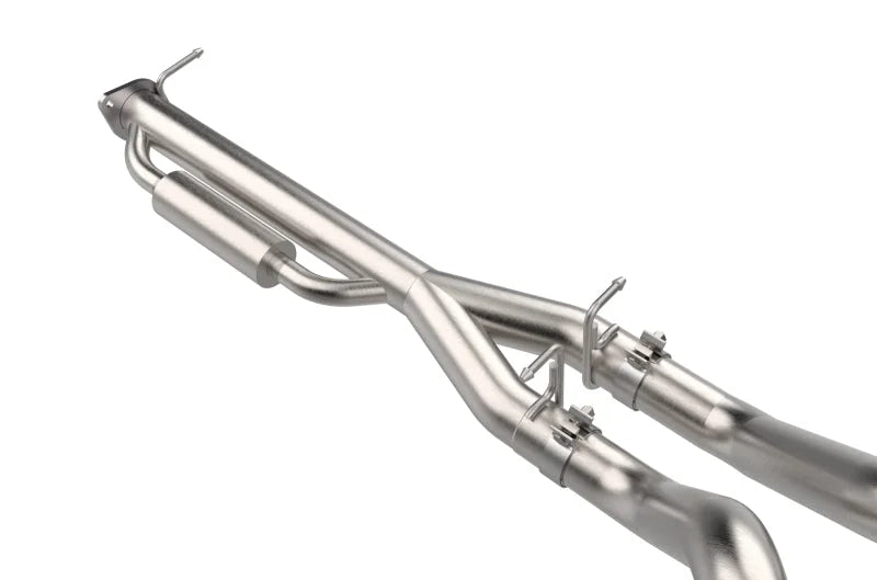 aFe 21-24 Ford F-150 Vulcan Series 3 IN to 3-1/2 IN Stainless Steel Cat-Back Exhaust System - Black - Installation View