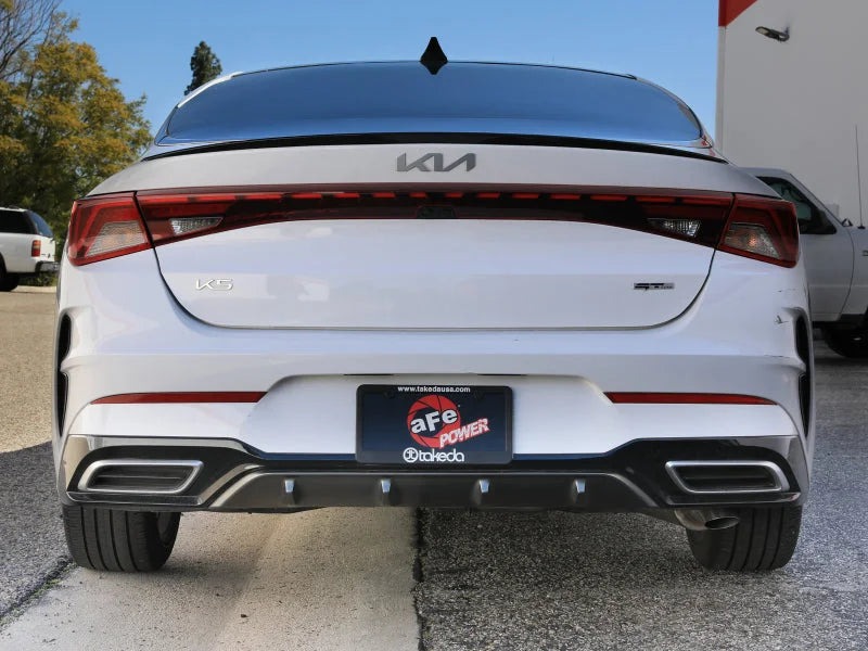 aFe 21-24 Kia K5 Takeda 2.5in 304 Stainless Steel Cat-Back Exhaust System - Side View