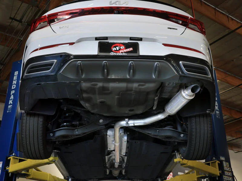 aFe 21-24 Kia K5 Takeda 2.5in 304 Stainless Steel Cat-Back Exhaust System - Installation View