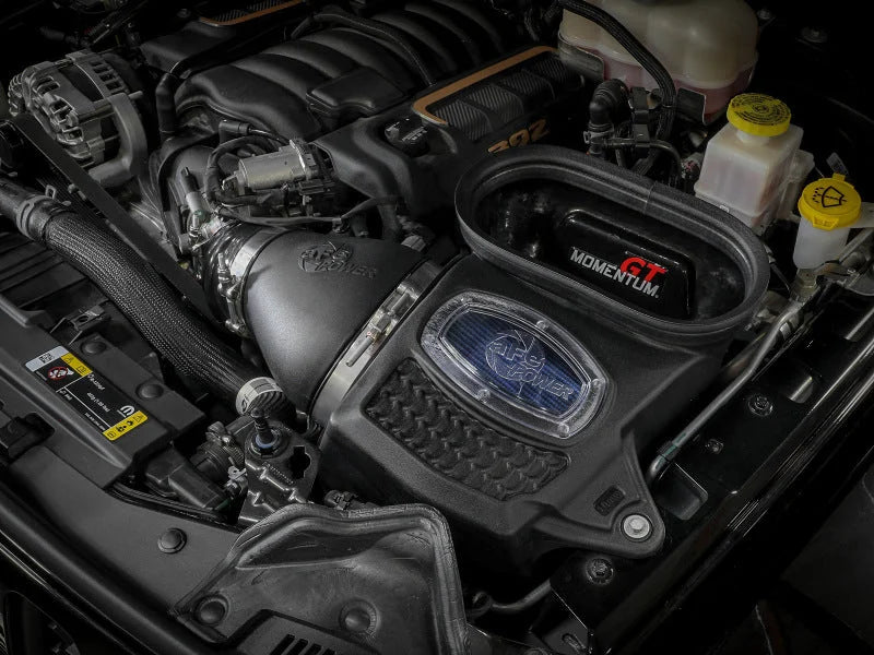 aFe 21 Jeep Wrangler 392 JL V8-6.4L Momentum GT Cold Air Intake System w/ Pro 5R Filter - Side View