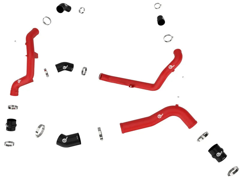 aFe 22-23 Ford Explorer BladeRunner Aluminum Hot and Cold Charge Pipe Kit - Red - Additional View 8