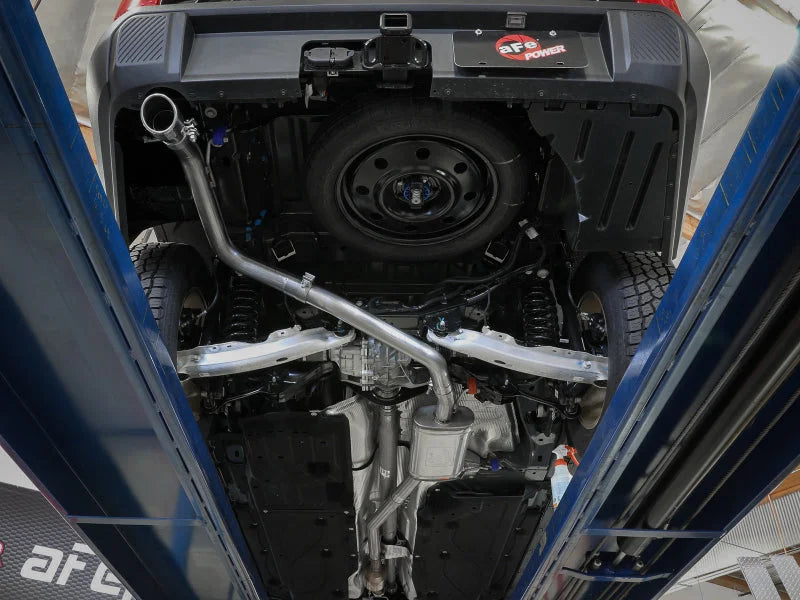 aFe 22-23 Ford Maverick EcoBoost L4 2.0L(t) Vulcan Series 2-1/2in 304 SS Cat-Back w/ Black Tip - Side View