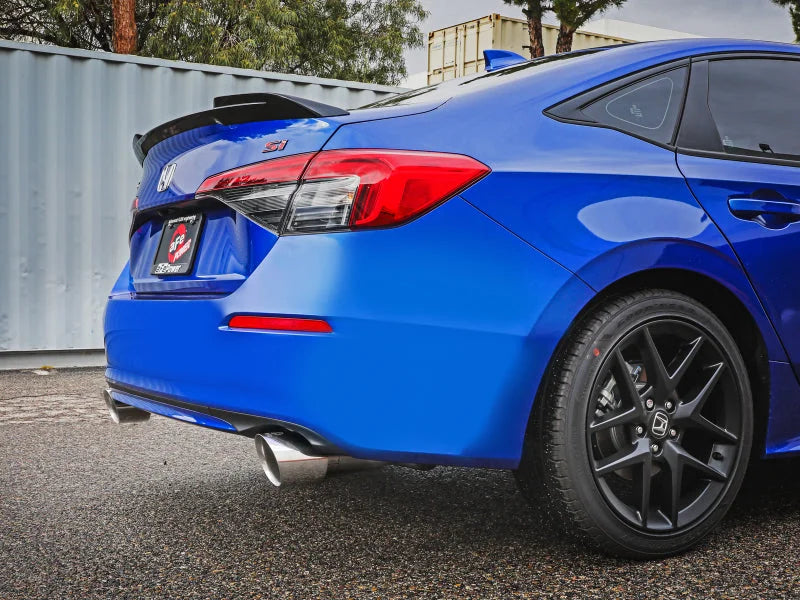 aFe 22-23 Honda Civic Si L4 1.5L (t) Takeda 2.5in to 3in 304 SS Cat-Back Exhaust w/ Polished Tips - Side View