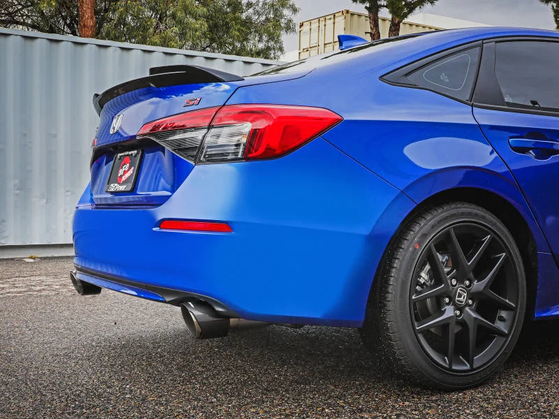 aFe 22-23 Honda Civic Si L4 1.5L (t) Takeda 2.5in to 3in 304 SS Cat-Back Exhaust w/Carbon Fiber Tips - Side View