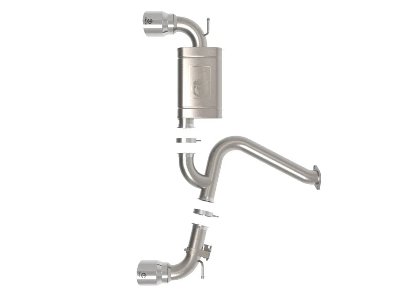 aFe 22-23 Hyundai Kona N L4 2.0L (t) Takeda 3in 304 SS Axle-Back Exhaust System w/ Polished Tips - Installation View