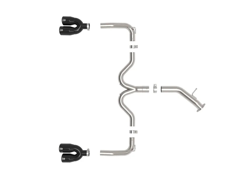 aFe 22-24 Kia Forte GT 1.6L 3in-2.5in 304 Stainless Steel Axle-Back Exhaust w/ Black Tips - Additional View 6