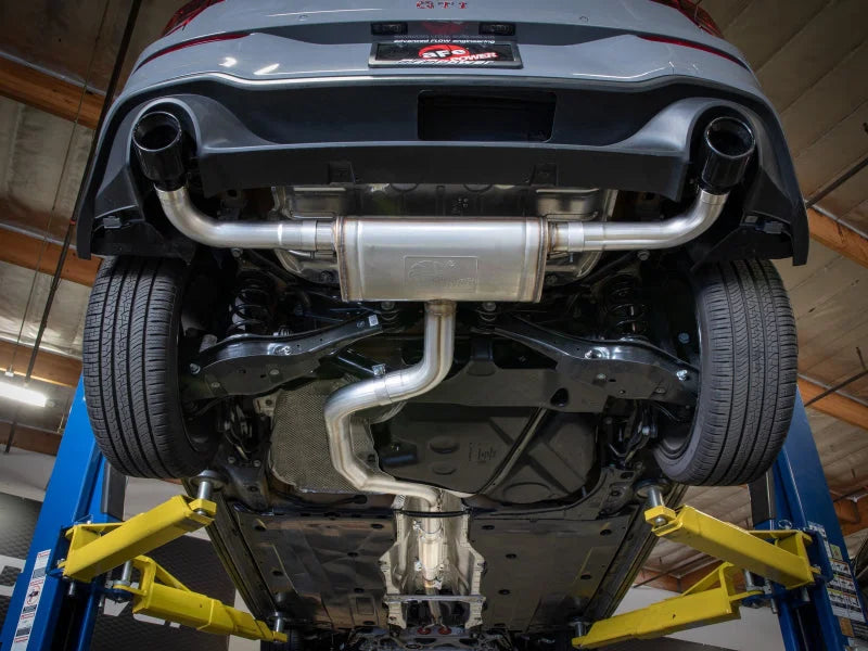 aFe 22-24 Volkswagen GTI MACH Force-Xp 3 to 2-1/2 IN Stainless Steel Cat-Back Exhaust w/Black Tip - Installation View