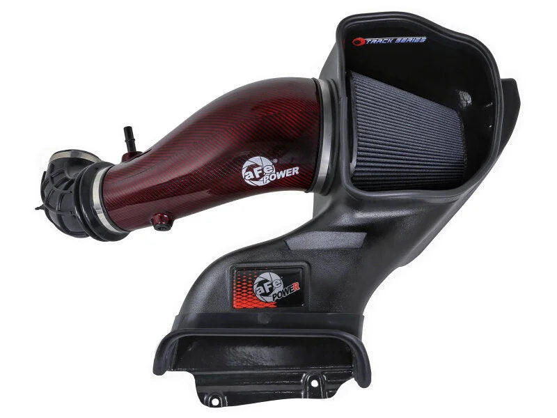aFe 23-24 Ford F150 Raptor R Supercharged Red Carbon Track Series Air Intake w/ P5R Filter (MOQ 24) - Additional View 9