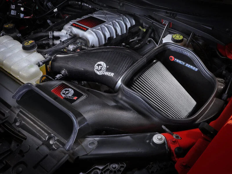aFe 23-24 Ford F150 Raptor R V8 5.2L Supercharged Track Series Air Intake w/ PDS Filter - Side View
