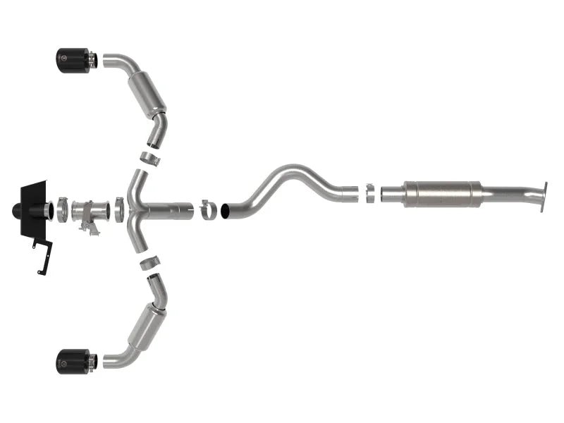 aFe 23-24 Toyota GR Corolla L3 1.6L (t) Gemini XV 3in to 2-1/2in Cat Back Exhaust w/ Black Tips - Additional View 7