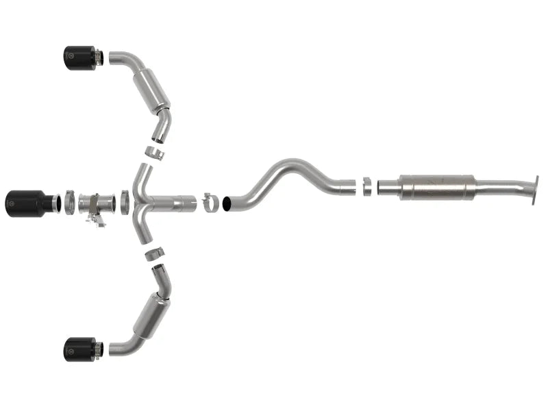 aFe 23-24 Toyota GR Corolla L3 1.6L (t) Gemini XV 3in to 2-1/2in Cat Back Exhaust w/ Black Tips - Additional View 7