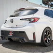 Load image into Gallery viewer, aFe 23-24 Toyota GR Corolla L3 1.6L (t) Gemini XV 3in to 2-1/2in Cat Back Exhaust w/ Blue Flame Tips - Side View