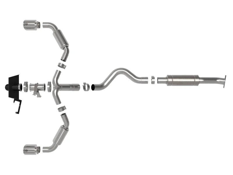 aFe 23-24 Toyota GR Corolla L3 1.6L (t) Gemini XV 3in to 2-1/2in Cat Back Exhaust w/ Polished Tips - Additional View 6