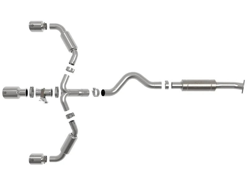 aFe 23-24 Toyota GR Corolla L3 1.6L (t) Gemini XV 3in to 2-1/2in Cat Back Exhaust w/ Polished Tips - Additional View 6