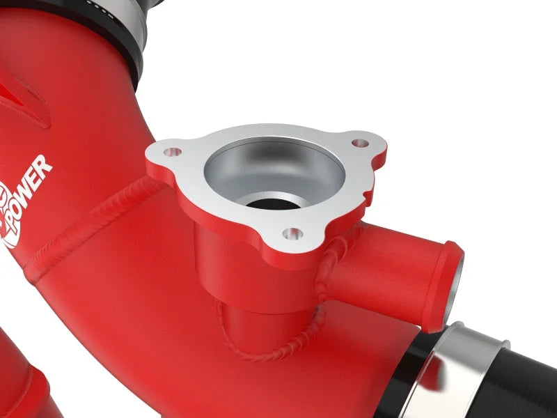 aFe 23-24 Toyota Sequoia V6-3.4L Hybrid BladeRunner 2.5in Aluminum Hot Charge Pipe - Red - Additional View 6